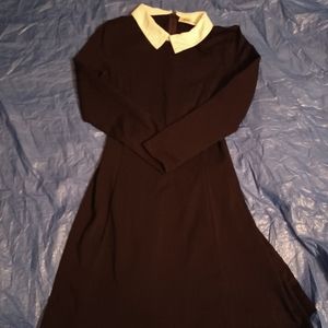 RESERVED - Black Dress with White Collar
